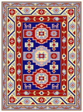 İşlemeli eski el yapımı çapraz dikişli etnik Ukrayna deseni. Süslü Ukrayna havlusu. Vektör olarak Rushnyk biçimi