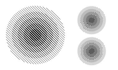 Dönüşüm çizgileri olan çemberler. monokrom soyut arkaplan.