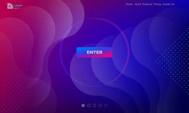 Renkli arkaplan ya da poster. Sıvı şekilli ve eğimli iniş sayfası