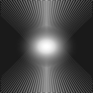 Yarım ton tasarımı ile vektör ızgara perspektifi