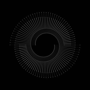 Gri çizgileri olan sarmal dinamik soyut vektör arkaplanı, logo veya simge olarak farklı renkler