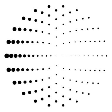 Soyut noktalı vektör arkaplanı. Yarı ton etkisi. Noktalı arkaplan veya simge çizgileri.