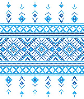 El yapımı, el yapımı, etnik Belorusya deseni gibi işlemeli. Mavi kış süsü..
