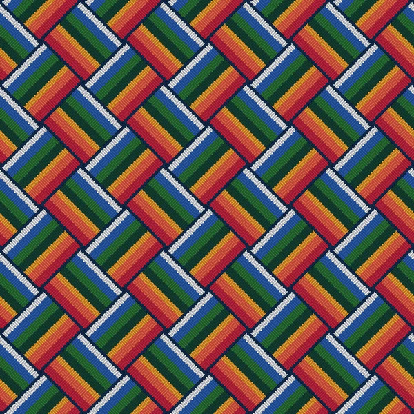 Абстрактный Бесшовный Текстильный Фон Мексиканский Стиль Полос — стоковый вектор