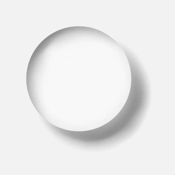 白い背景に影のある透明な拡大鏡 Eps10ベクトル — ストックベクタ