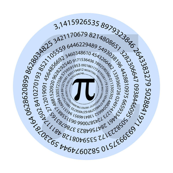 число пи в спирали и много чисел после запятой