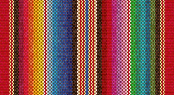 Battaniye çizgileri kusursuz vektör deseni. Cinco de Mayo 'nun parti dekorasyonu ya da renkli çizgili Meksika kumaşı deseni. Serap tasarımı