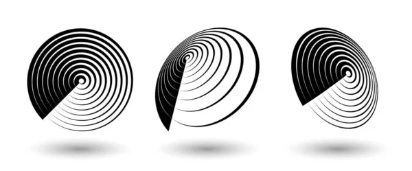 프레임 Halftone Circle Frame 프로젝트의 디자인 요소를 상징하는 추상적 줄이다 — 스톡 벡터