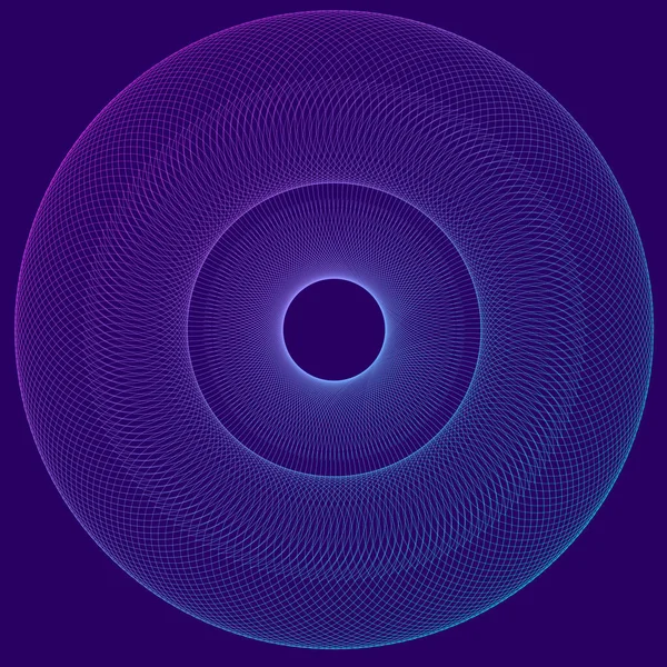 ロゴ要素またはフレームとして円形のワイヤフレーム デジタル抽象的背景ポスター円効果 ベクターイラスト Eps10 — ストックベクタ