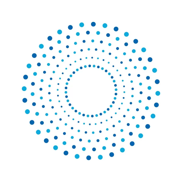 Dwukolorowe Niebieskie Kropki Półton Jako Ikona Lub Logo Lub Tło — Wektor stockowy