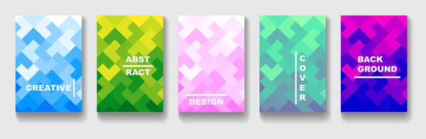 Minimum Modern Kapak Tasarımı Gelecekteki Geometrik Desenler Poster Şablon Vektör — Stok Vektör