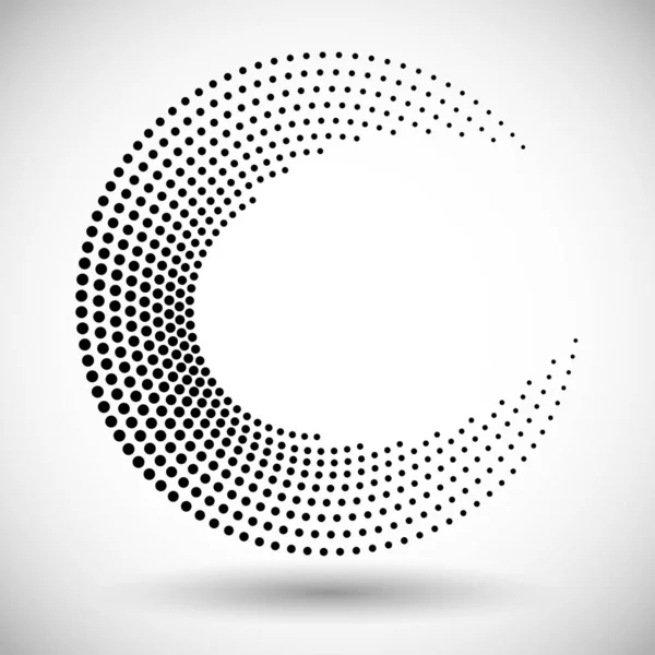 Ramka Półtonowa Abstrakcyjne Kropki Logo Emblemat Element Projektu Dla Każdego — Wektor stockowy