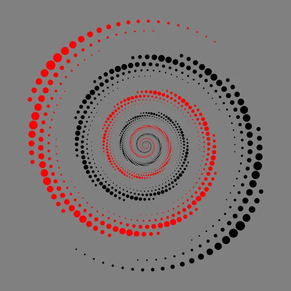 抽象点線ベクトル背景 ハーフトーン効果 スパイラル点線の背景またはアイコン 陰陽式 — ストックベクタ