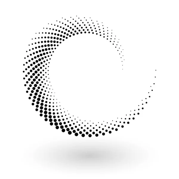 抽象点線ベクトル背景 ハーフトーン効果 らせん状の点線の背景又はアイコン — ストックベクタ