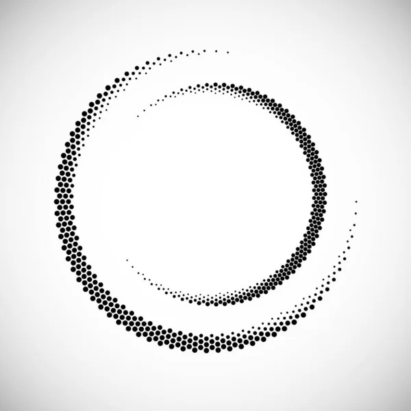 Demi Ton Rond Comme Icône Arrière Plan Cadre Cercle Vectoriel — Image vectorielle