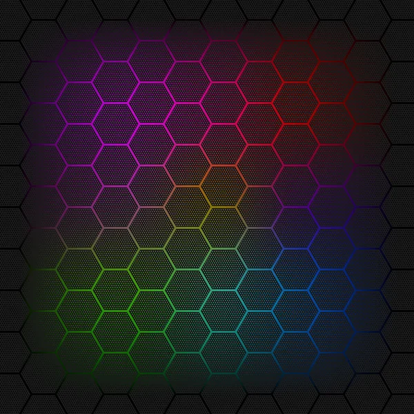 Färgad Hexagonal Abstrakt Bakgrund För Omslag — Stock vektor
