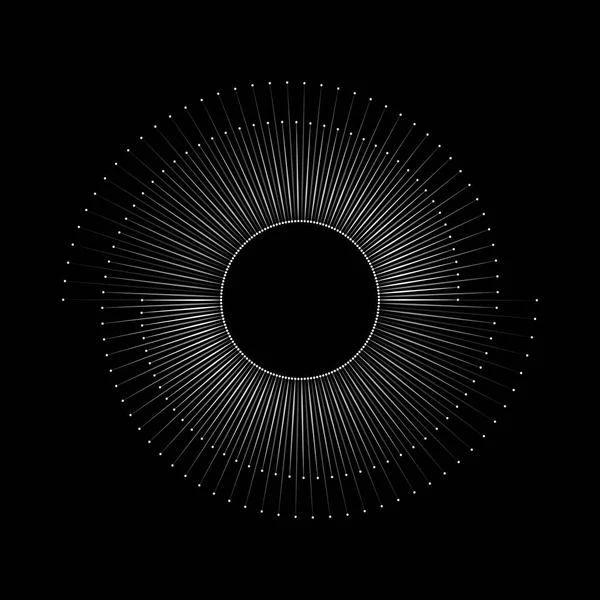 Spiral Med Grå Linjer Olika Färger Som Dynamisk Abstrakt Vektor — Stock vektor