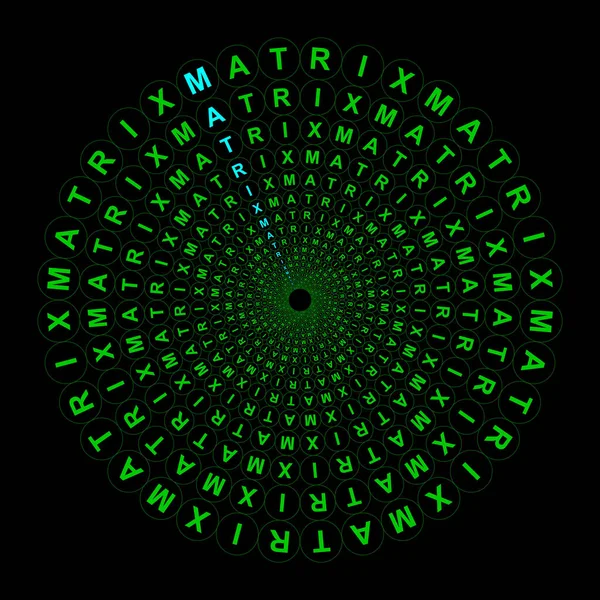 Word Matrix Circles Center Halftone Green Color Design Vector Eps10 — Stock Vector