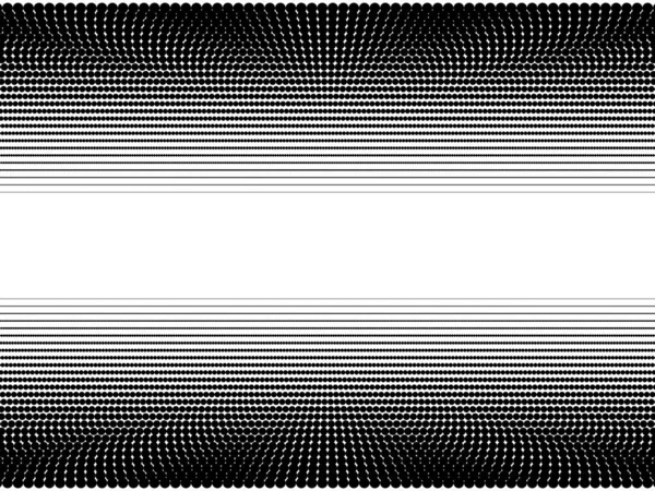 Linien Mit Kreisen Unterschiedlicher Größe Halbton Abstrakter Hintergrund — Stockvektor