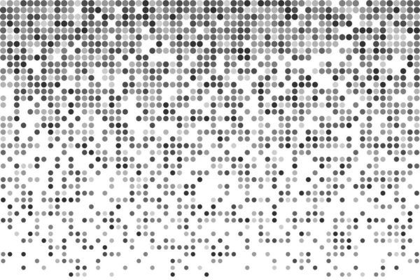Halbton Mit Chaotischem Muster Aus Grauen Punkten Auf Weißem Hintergrund — Stockvektor