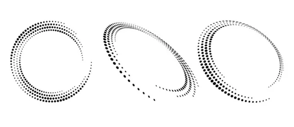 Moderní Abstraktní Pozadí Půltónové Tečky Kruhu Kulaté Logo Vektorový Tečkovaný — Stockový vektor