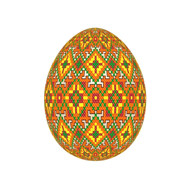 Ricamo Miglior Uovo Del Mondo Pasqua Uovo Con Ornamento Come — Vettoriale Stock