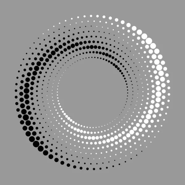 Abstrakt Prickig Vektor Bakgrund Halvtonseffekt Spiral Prickig Bakgrund Eller Ikon — Stock vektor