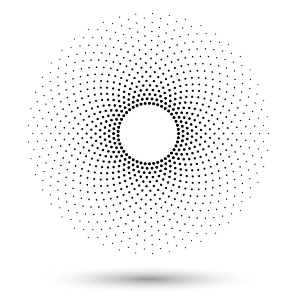 Demi Ton Rond Comme Icône Arrière Plan Cadre Cercle Vectoriel — Image vectorielle