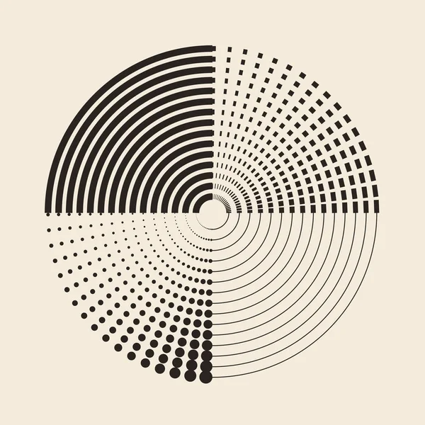 Fond Abstrait Avec Des Cercles Design Demi Teinte — Image vectorielle