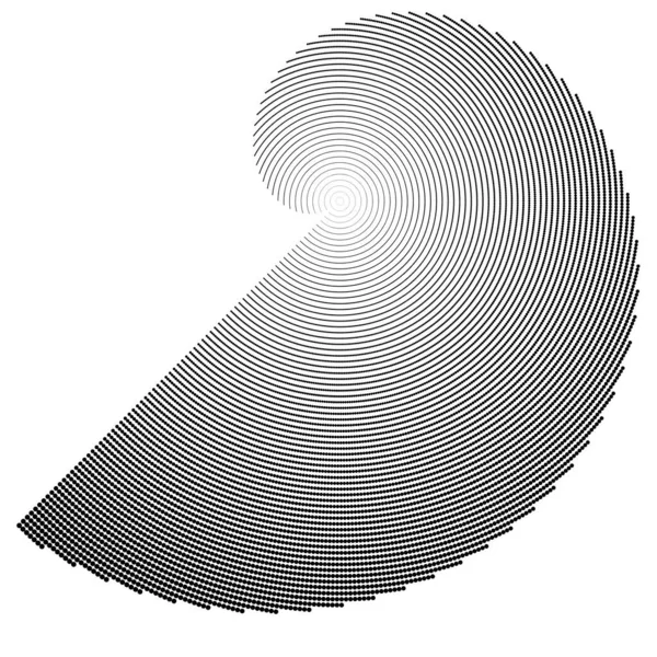 Halbkreis Rahmen Abstrakte Punkte Logo Emblem Gestaltungselement Für Alle Projekte — Stockvektor