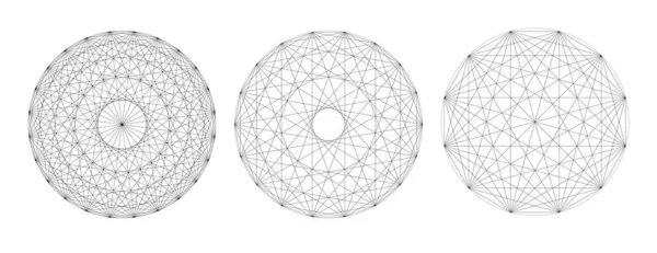 Figure Abstraite Fines Lignes Comme Cercle Illustration Modifiable Eps10 — Image vectorielle