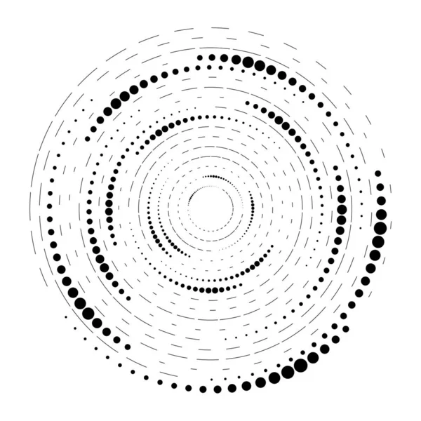 Moderne Abstrakte Hintergründe Halbtonpunkte Kreisform Rundes Logo Vektor Gepunkteter Rahmen — Stockvektor
