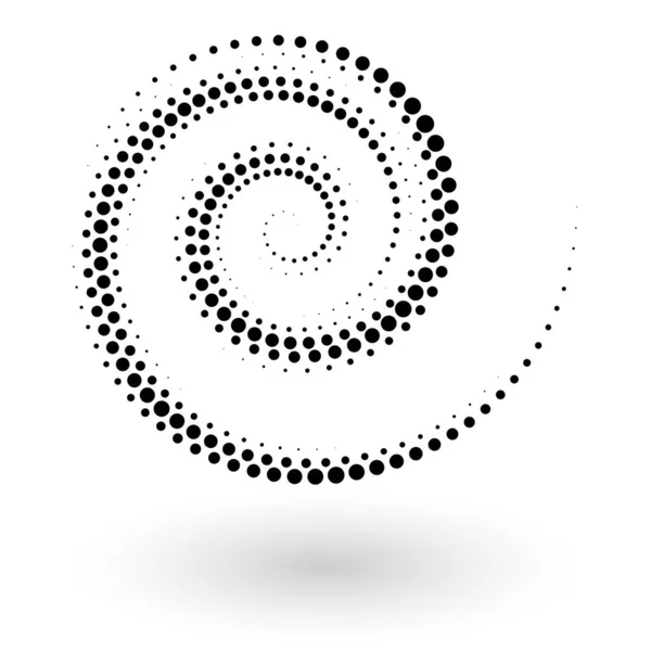Abstrakcyjne Kropkowane Tło Wektora Efekt Półtonowy Spiralne Tło Punktowane Lub — Wektor stockowy