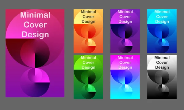 Design Cobertura Minimamente Moderno Gradientes Coloridos Dinâmicos Padrões Geométricos Futuros — Vetor de Stock