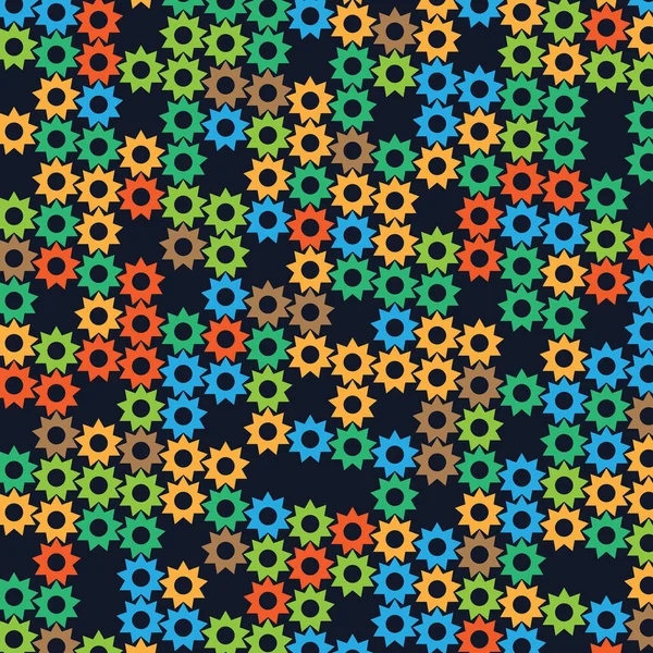 色のついた図形の幾何学的抽象パターン — ストックベクタ