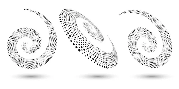 現代の抽象的背景 円の形をしたハーフトーンドット 丸いロゴ ベクトル ドット フレーム デザイン要素又はアイコン — ストックベクタ