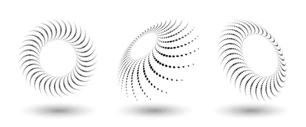 Рамка Напівтонових Кіл Елемент Дизайну Абстрактних Точок Логотипу Емблеми Будь — стоковий вектор