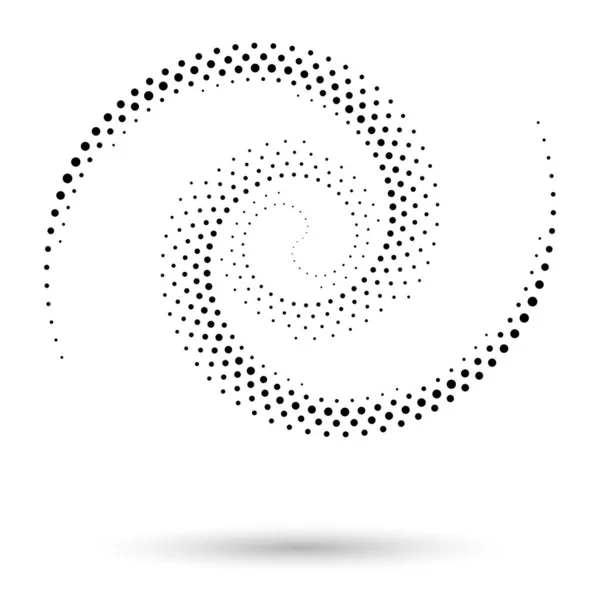 Abstrakcyjne Kropkowane Tło Wektora Efekt Półtonowy Spiralne Kropkowane Tło Lub — Wektor stockowy