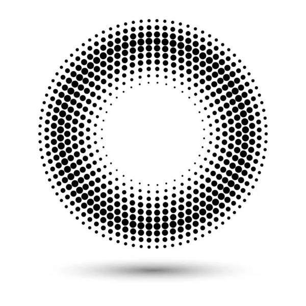 Halvcirkel Ram Abstrakta Prickar Logotyp Emblem Designelement För Alla Projekt — Stock vektor