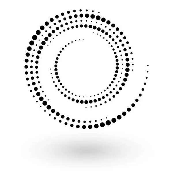Abstrakt Vektor Bakgrund Med Halvton Prickar Cirkel Kreativt Geometriskt Mönster — Stock vektor