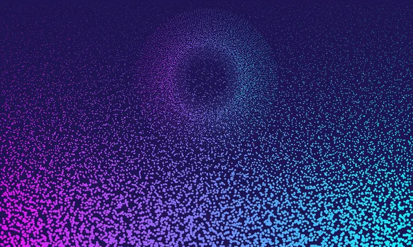 Футуристические Светящиеся Частицы Пузыри Жидкого Динамического Потока — стоковый вектор