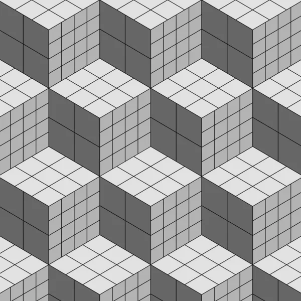 抽象的な立方体の背景です 正方形のグレーのテクスチャ — ストックベクタ