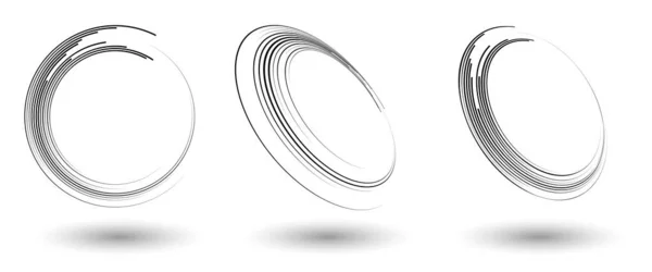 Lignes Vitesse Cercles Illustration Vectorielle Eps10 Logo Rond Icône Élément — Image vectorielle