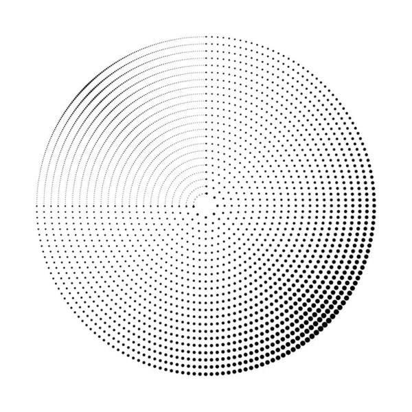 Pois Demi Tons Forme Cercle Logo Rond Icône Cadre Vectoriel — Image vectorielle