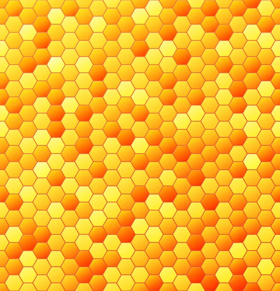 Жовтий Фон Гексагонами Стільники — стоковий вектор