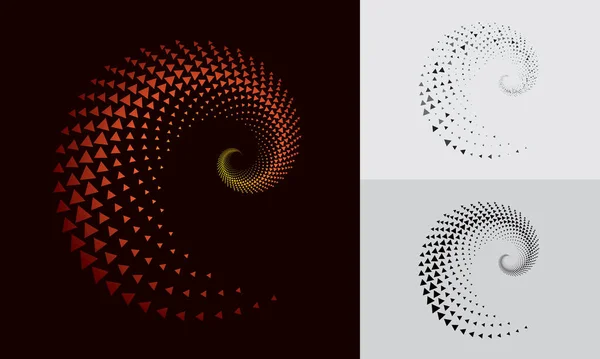 Astratto Modello Vortice Mezzitoni Colori Diversi — Vettoriale Stock