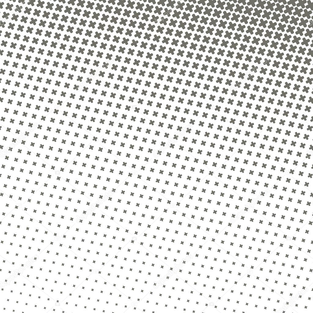 abstract halftone background with cross shape
