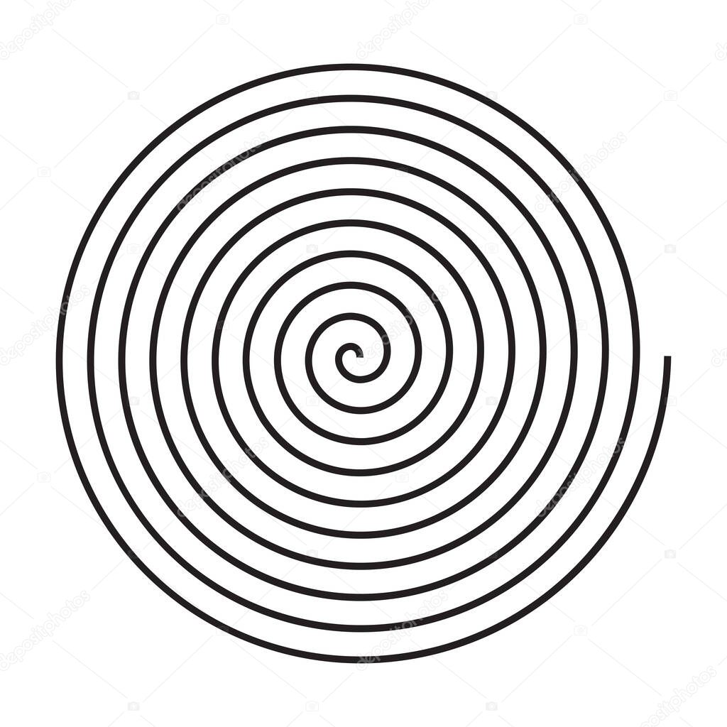 Swirl as background or icon or logo in black and white colors