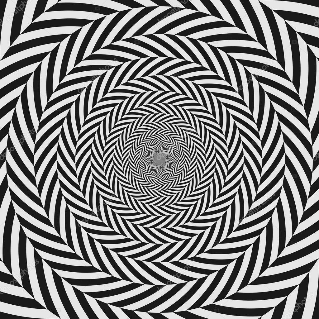abstract monochrome stripes background. optical illusion design