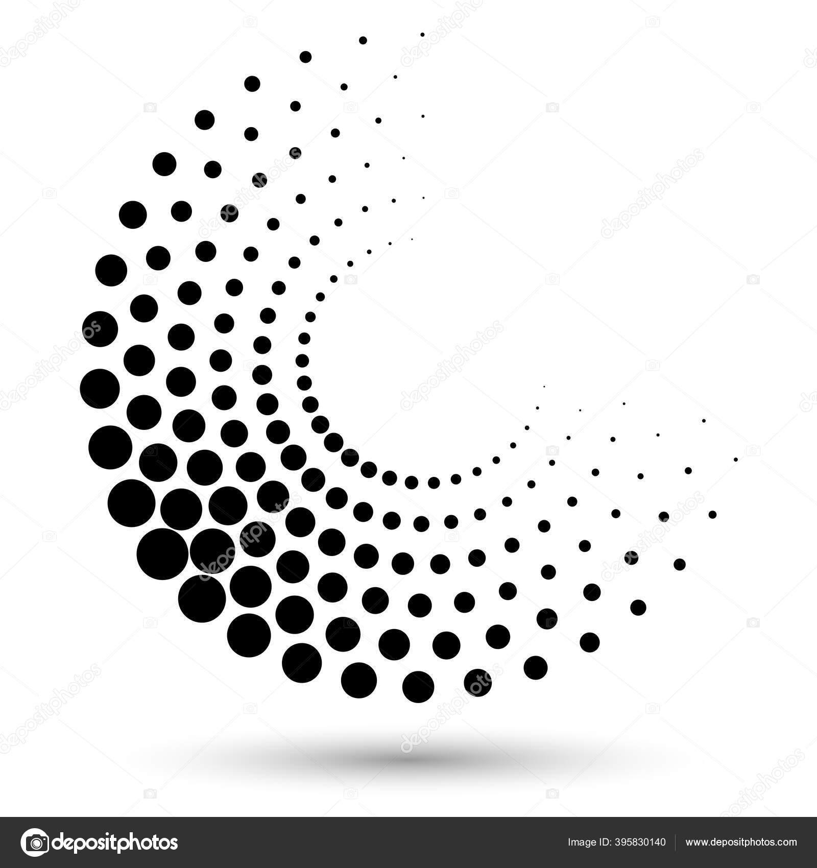 Halftone Icon Background Black Abstract Vector Circle Frame Dots Logo Stock  Vector Image by ©mycola_adams #395830140